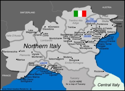 Northern Italy Map